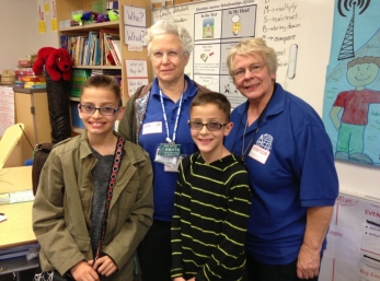 Dr. Kate and Jutti pose with DGES ARC students.