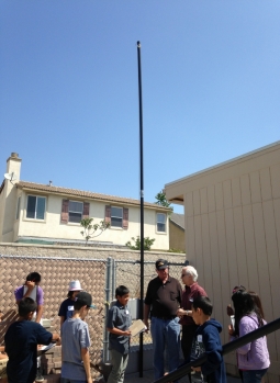 First came the mast. We needed something to support our Dipole.